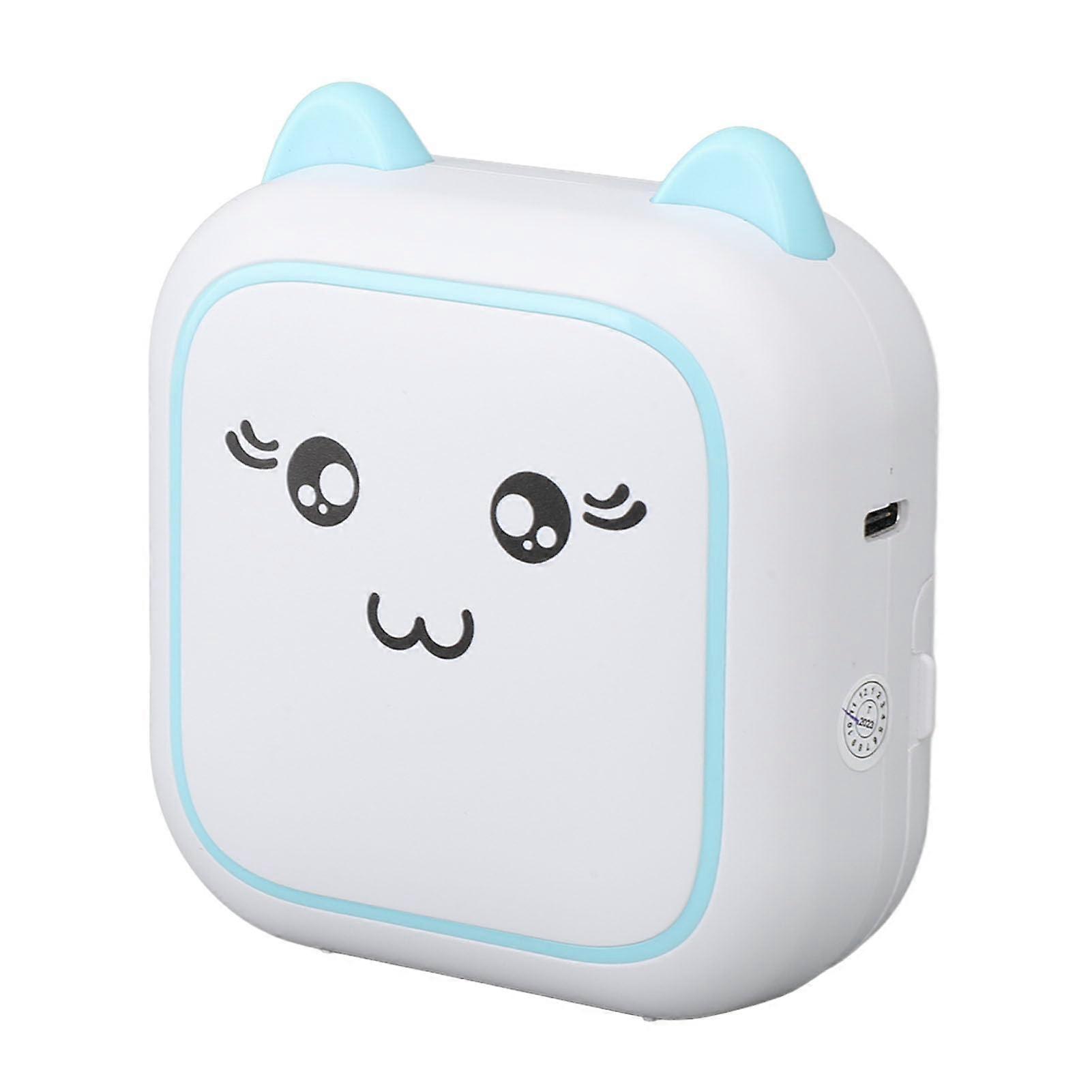 Mini Thermal Printer with Inkless Bluetooth Printing for Notes, Labels, Photos and Journals (Blue)