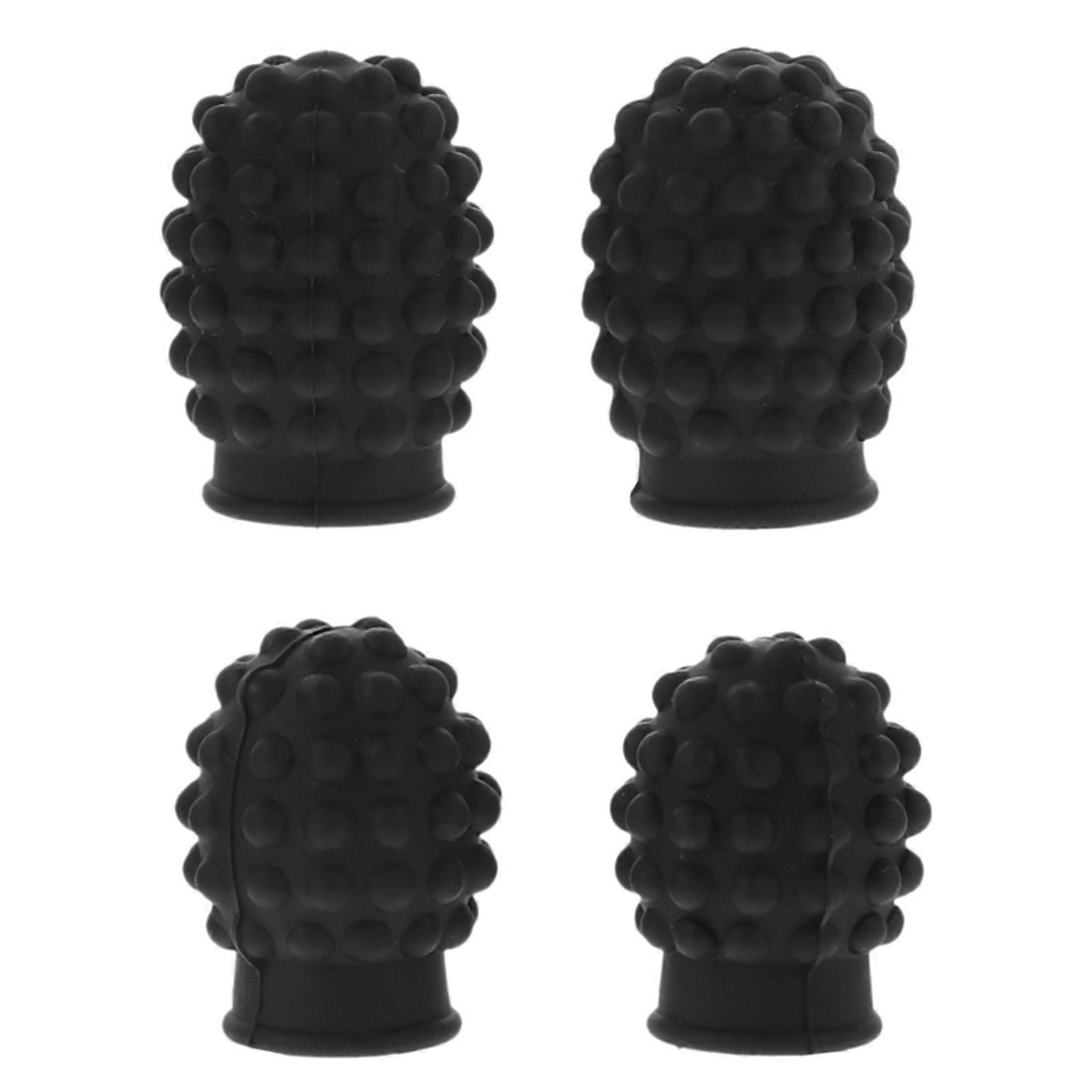 4pcs Practical Silicone Drumstick Covers Mute Protectors for Drum Practicing