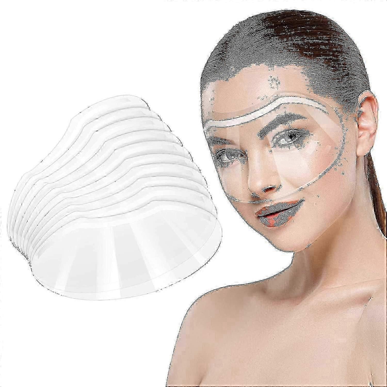50pcs Clear Face Shields For Microblading Eyelash Extensions Eye Protection Soft Visor Disposable And Reusable