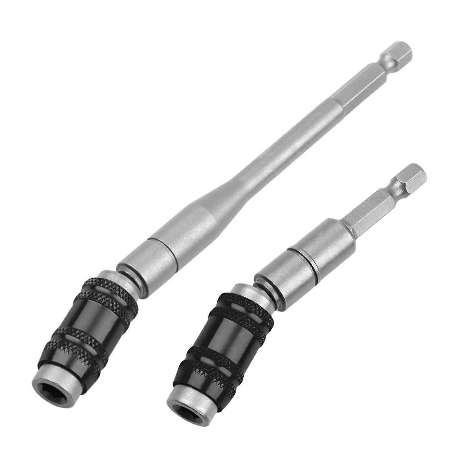 1/4 "Hex Magnetic Screwdriver Bit Drill Hand Tool Drill Bit Extension Rod QuickChanges Holder Drive Guide  Black