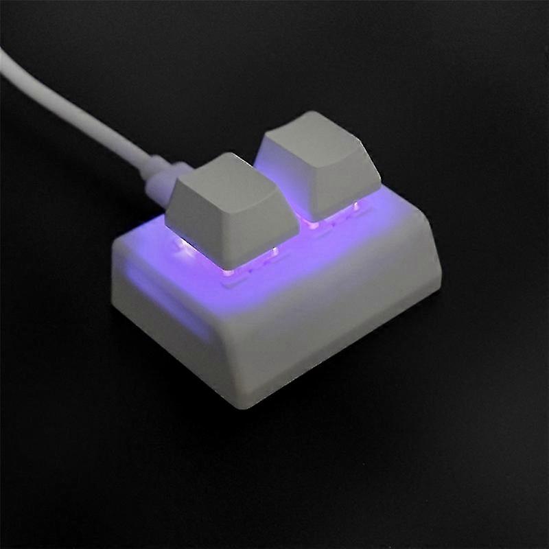 RGB Mini Keyboard with Macro Programming, 2 Keys, Red Switch, White