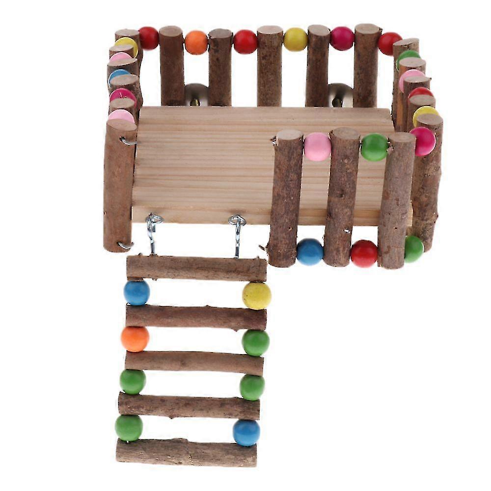 Ladder Platform for Hamster Cages with Ramp and Bridge