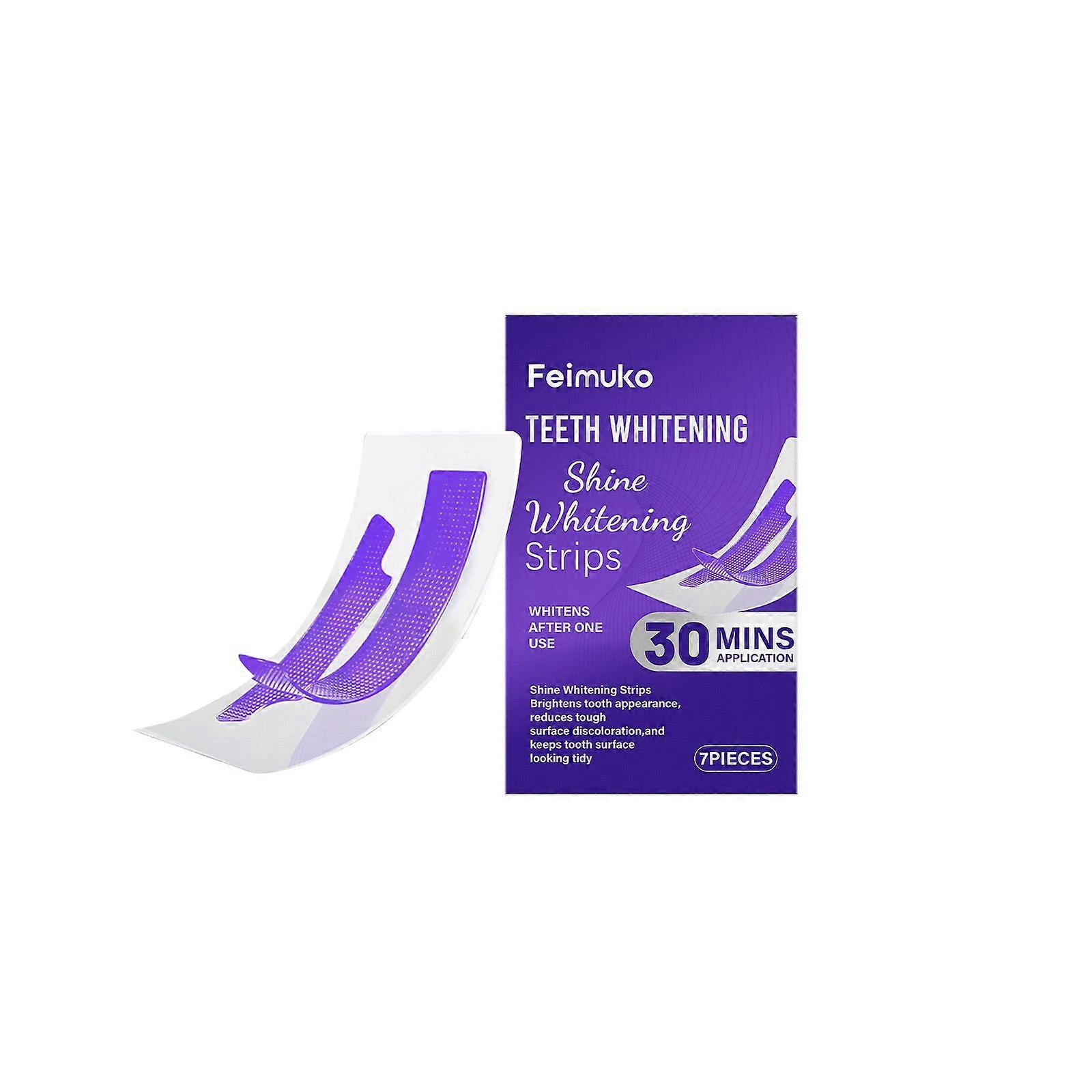 Feimuko Purple Gloss Teeth Patch Gentle Gloss Teeth Protection Teeth Cleaning Teeth Stains Teeth Easy-To-Use Teeth Patch