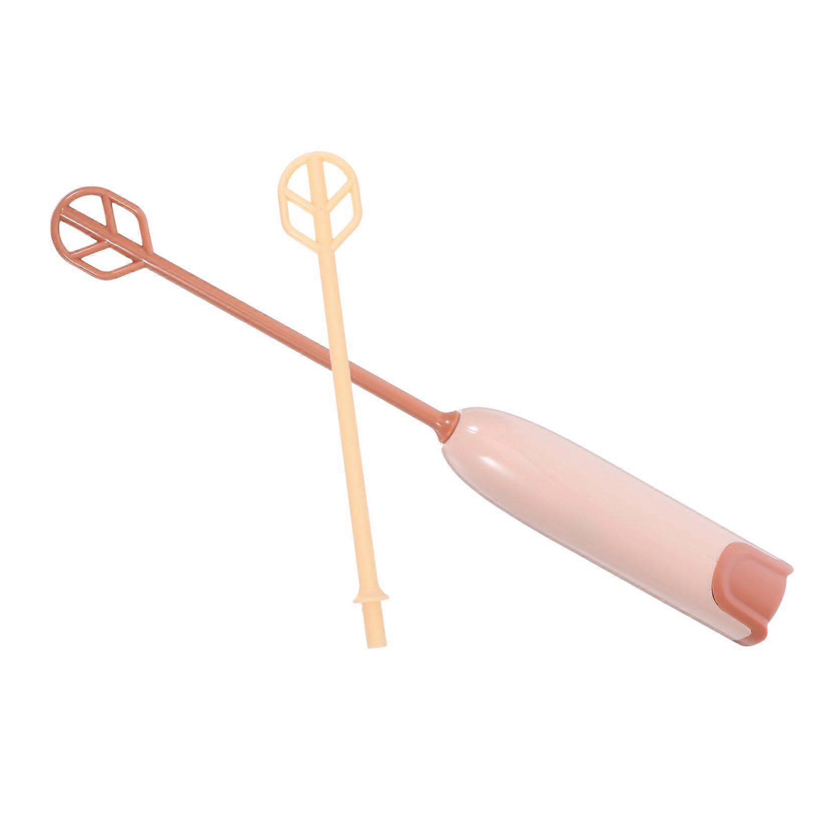 Mini Electric Milk Frother Handheld Drink Mixer with Extended Rod for Fast Even Mixing Coffee and Shakes