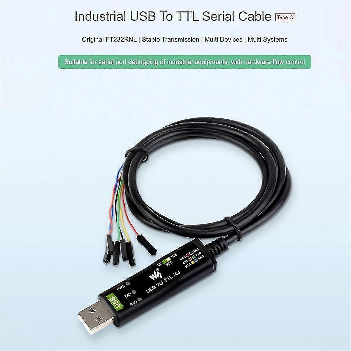 Industrial USB to TTL (C) 6pin Serial Module Cable FT232RNL for 5 Serial Port Debugging Module