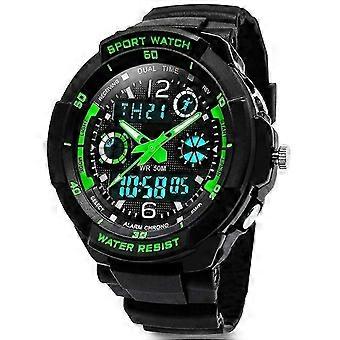 Kids Boys Digital Watch - 50m Water Resistant Outdoor Sports Analog With Alarm/timer/dual Time Zone/led Light