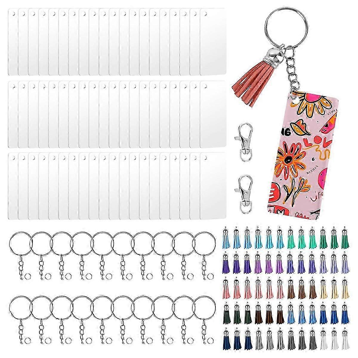 242 Pcs Sublimation Keychain Blanks Bulk