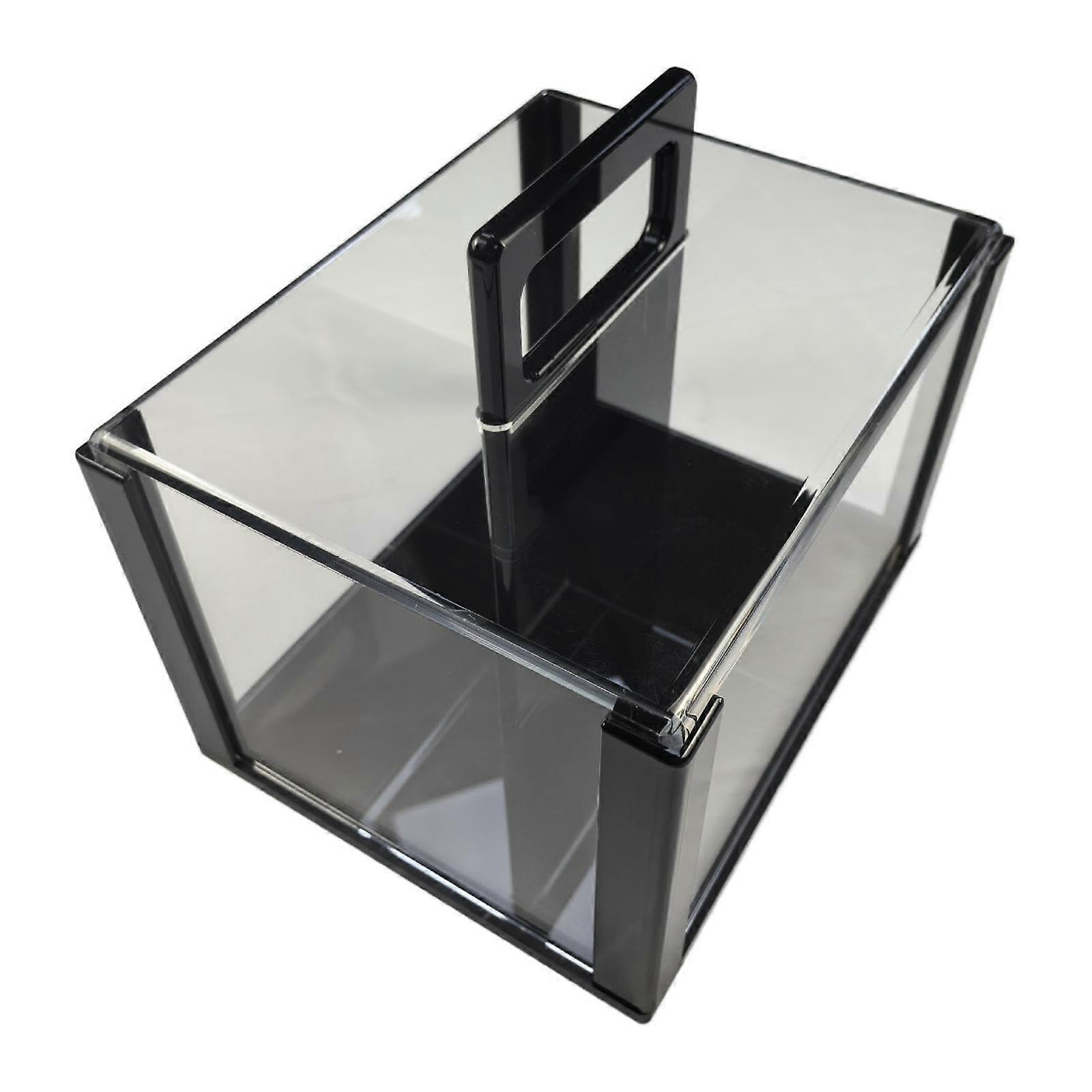 Poker Chip Case Acrylic Chip Holder with Handle Neutral  Storage Display Cabinet Empty
