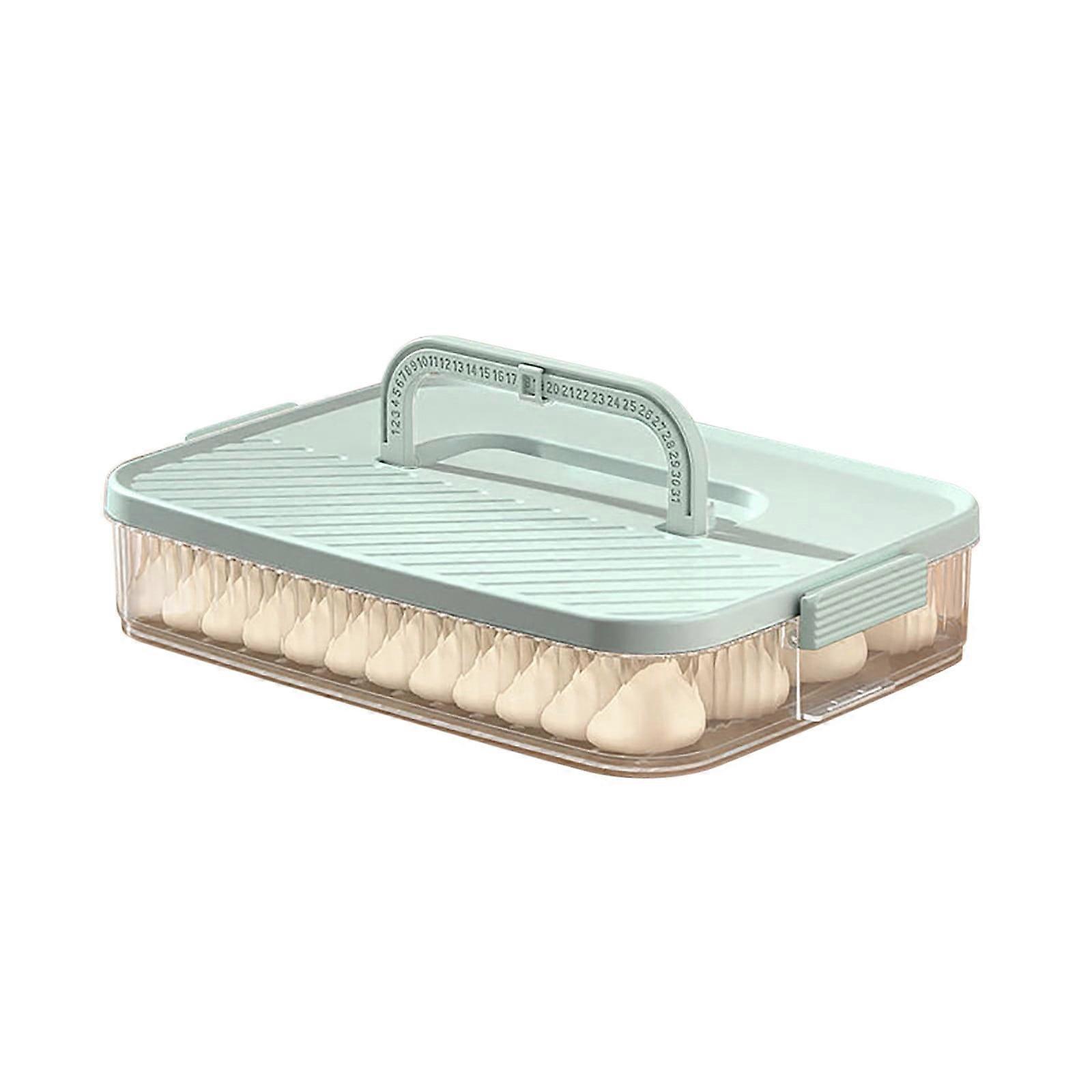 Stackable 4-Layer Cookie & Dumpling Container with Lid – Sealed Dessert Carrier for Kitchen & Freezer