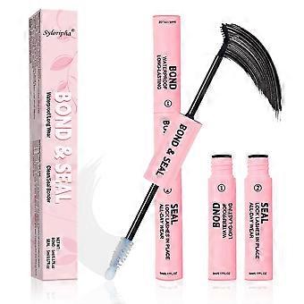 Eyelash Glue Lash Bond and Seal for Individual Cluster DIY Eyelash Extensions, 2 in 1 Strong Hold Lash Adhesive, Waterproof, Latex Free for Sensitive 