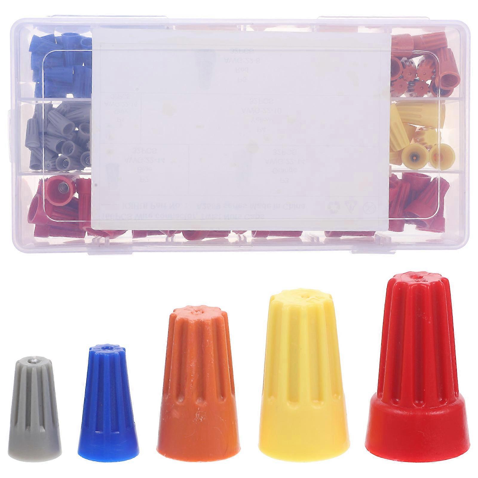 Spring Insert Wire Caps Electrical Connectors for Connecting 480Pcs Assorted Color