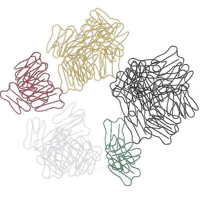 60pcs metal tooth shaped paper clips
