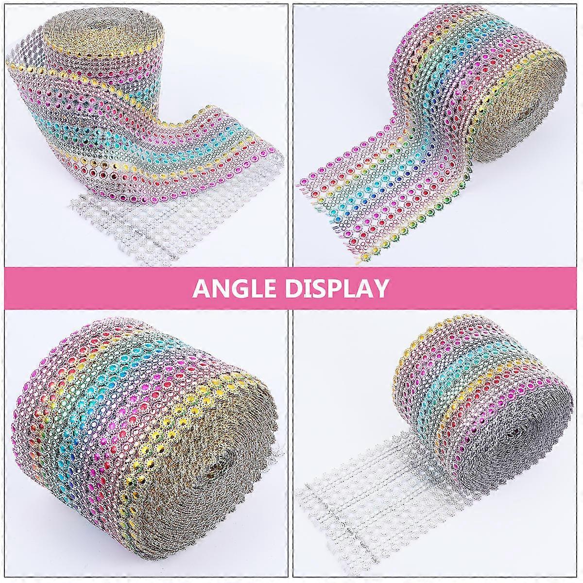Multi Plastic Plum Diamond Accessories for Decor 16 Rows Roll for Wedding