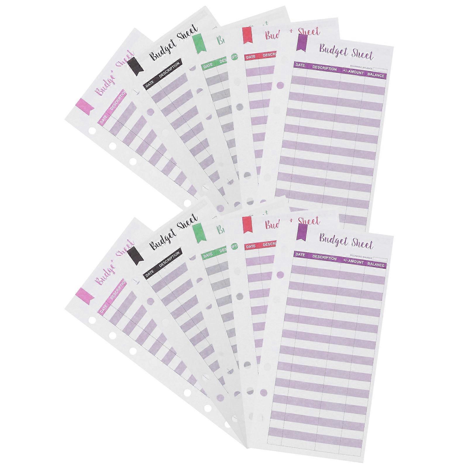 Budget Binder Inserts Paper Sheets for Expense Tracker with 36 Sheets
