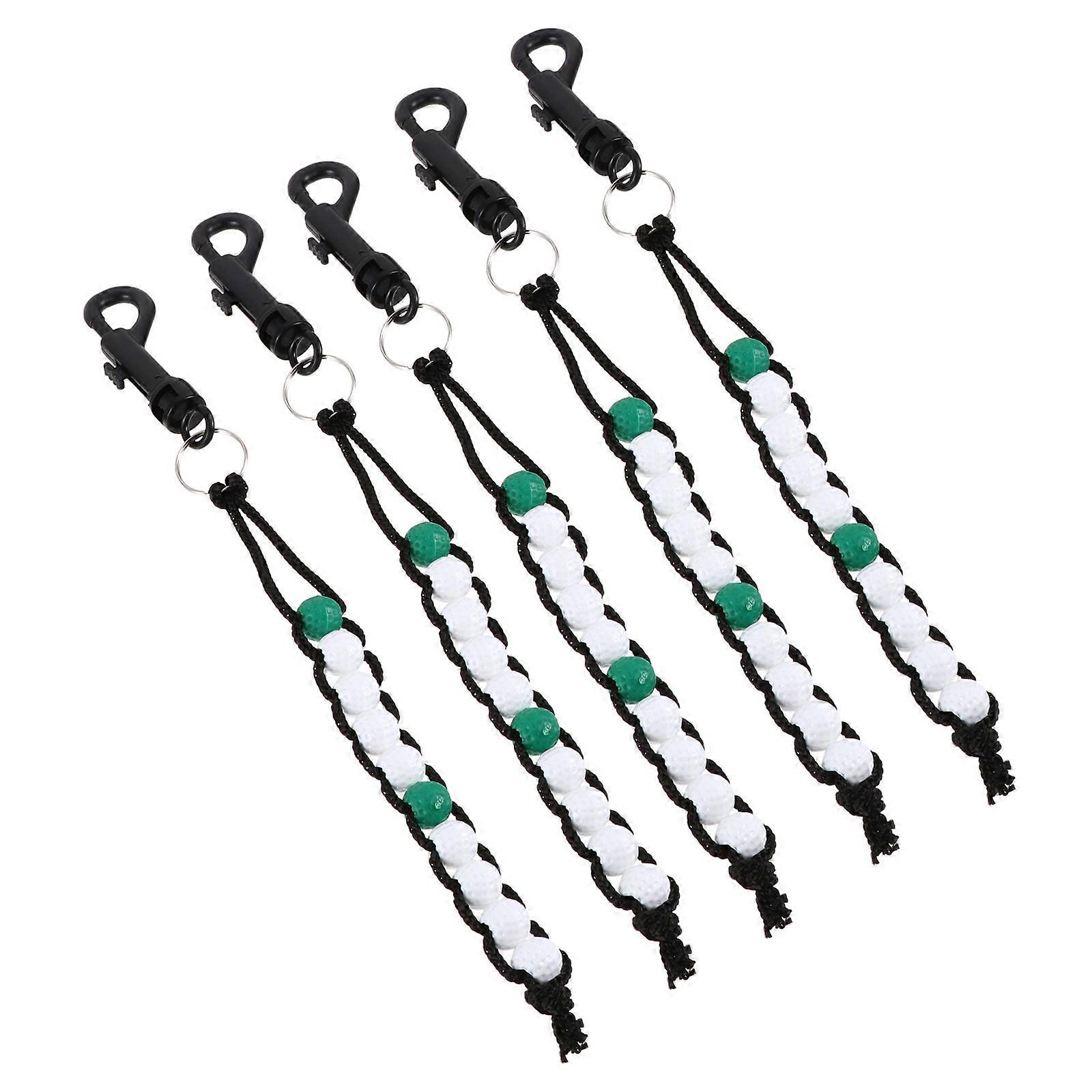 Golfs Scoring Device Bead Chain for Score Counting 15Pcs Black