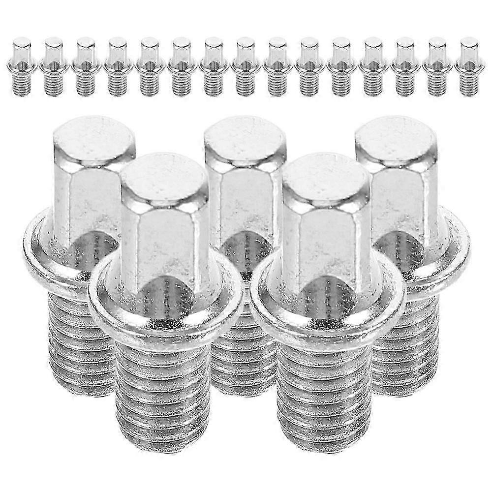 20Pcs Drum Tension Rods Silver Screws for Percussion Instruments