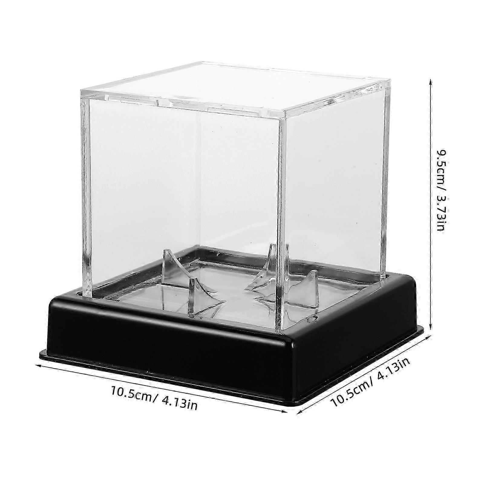 Acrylic Baseball Case Baseball Holder for Storage Use 5Sets Transparent