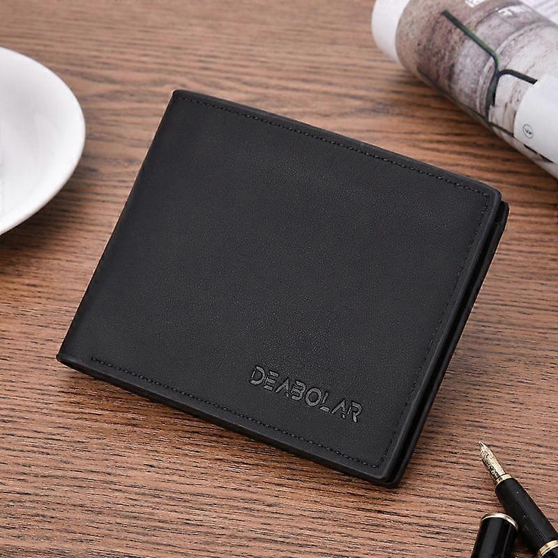 Multifunctional Men Short PU Leather Wallet