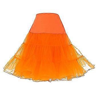 50s Swing Vintage Petticoat/crystal gauze Retro Underskirt/rockabilly Tutu/fancy Net Skirt/Wedding dress orange