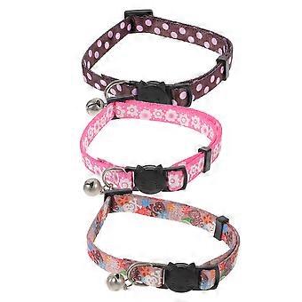 Pet Bell Collar with Safety Buckle for 9Pcs Cat Collars