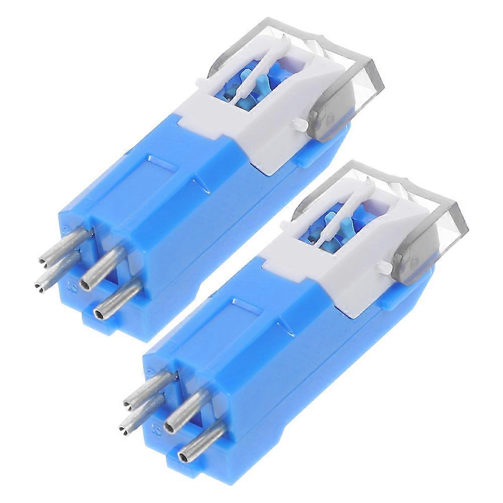 Record Needle Turntable Needle for Record Player 2Pcs Blue Durable Replacement