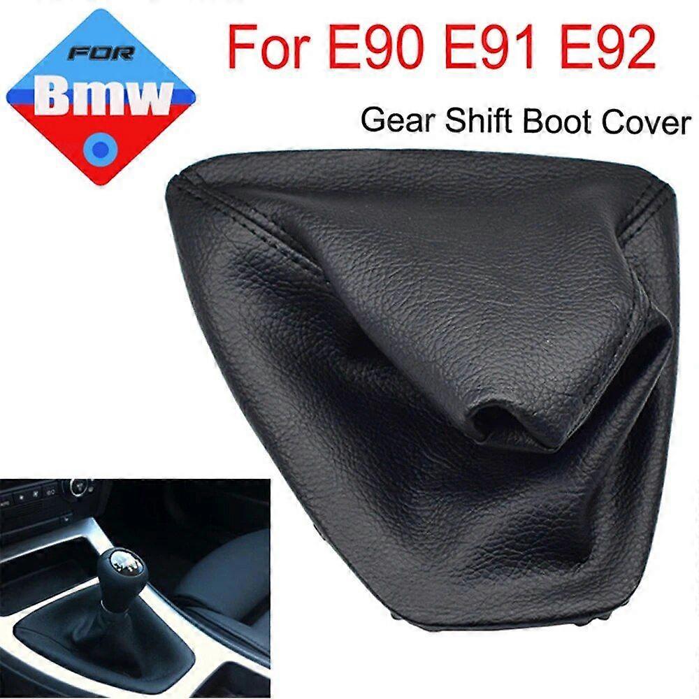 Manual Leather Car Shift Gear Knob Lever Gaitor Boot Cover Frame For BMW E81 E92 E87 E88 E90 E91 E92 E93 E30 E36 E46 E39