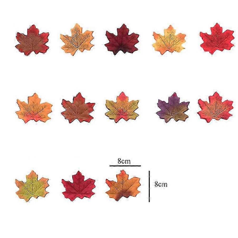 Simulation Maple Leaves Artificial Maple Leaves for Decor 200Pcs Assorted Color