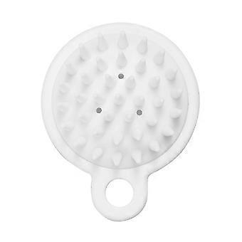 Shampoo Brush Reusable Flexible Soft Bristles Hanging Hole Good Grip Rich Foaming Effect Plastic Dandruff Removal Hair Scalp Massager for Bathroom