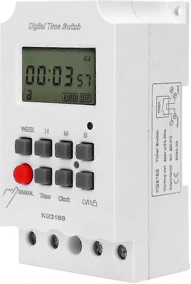 Digital Timer, Digital Electronic Timer, Super Large Lcd Display, Lcd Microcomputer Timer, Second Control Timer 32 Groups On/off 220v Kg316s, Synchron