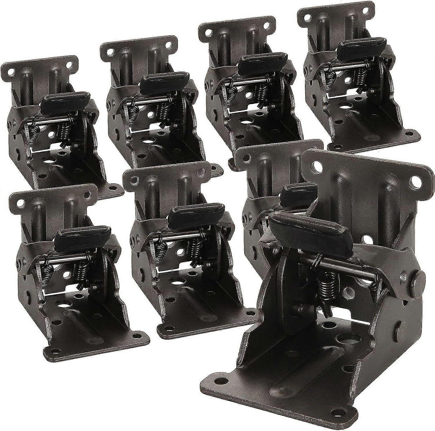 8 Pack Table Leg Folding Brackets Lock Extension Support Bracket Foldable Self Lock Hinges for Table Legs, Bed Leg, Workbench