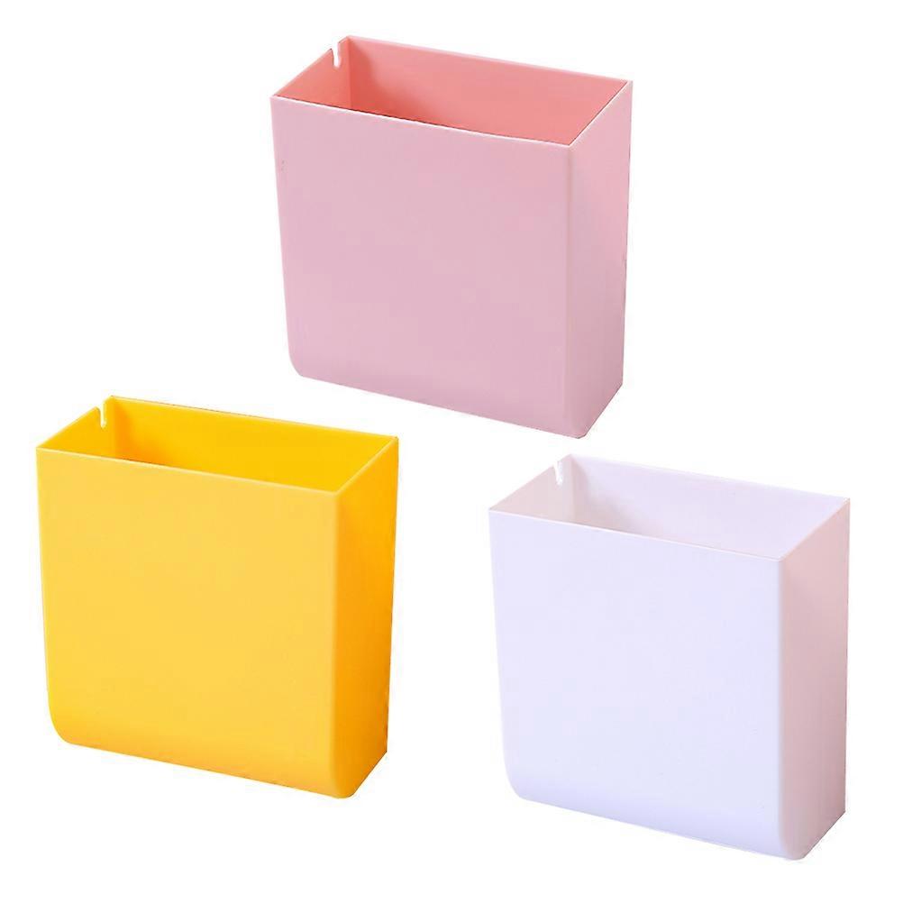 Wall Storage Box Plastic Storage Box for Desktop Organization 3Pcs