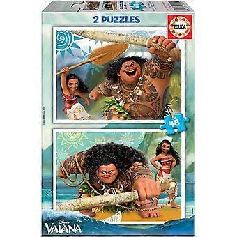 Vaiana Puzzle - EDUCA - 2x48 pieces - Cartoons and comics