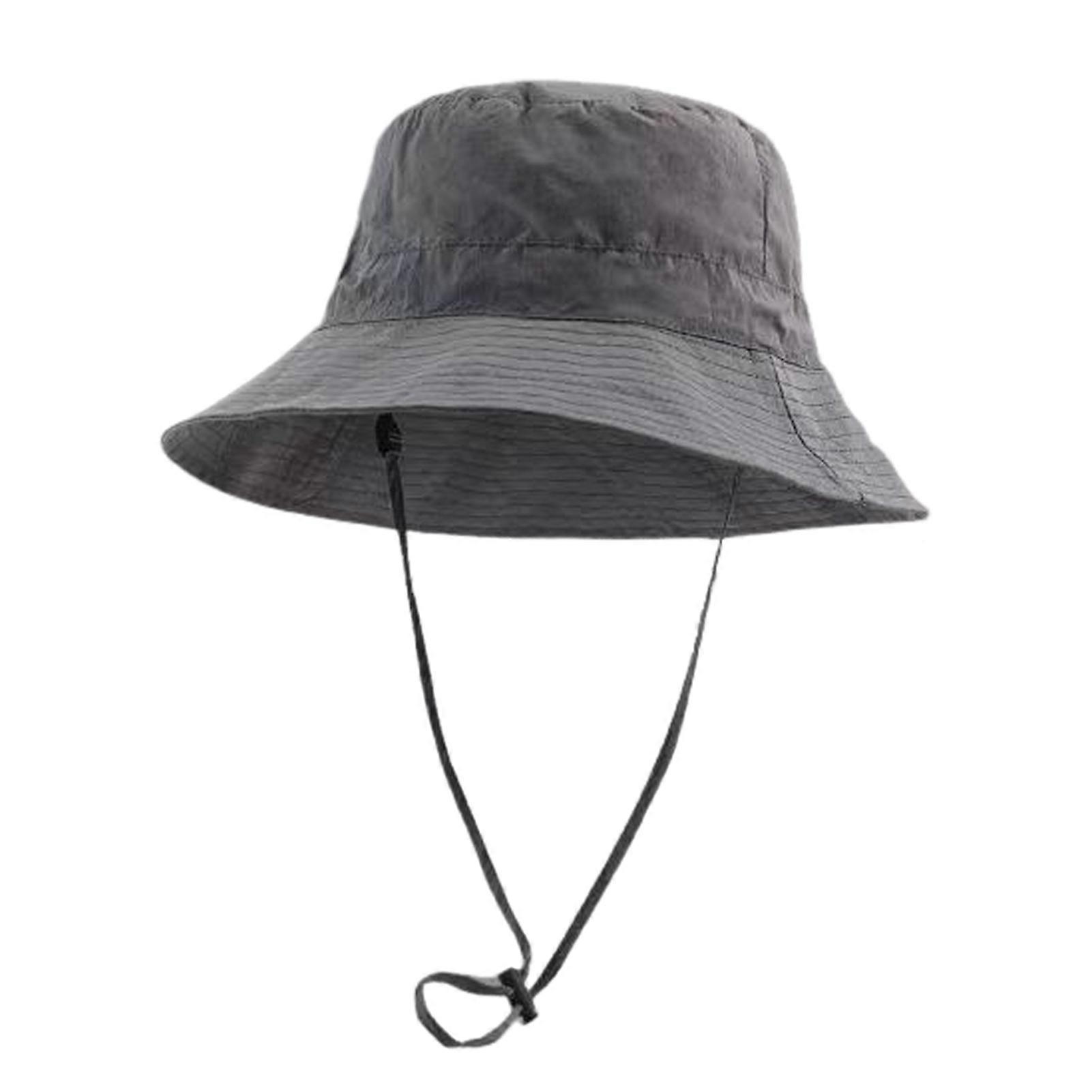 Adjustable Drawstring Hat with Foldable Design for Outdoor Beach and Hiking