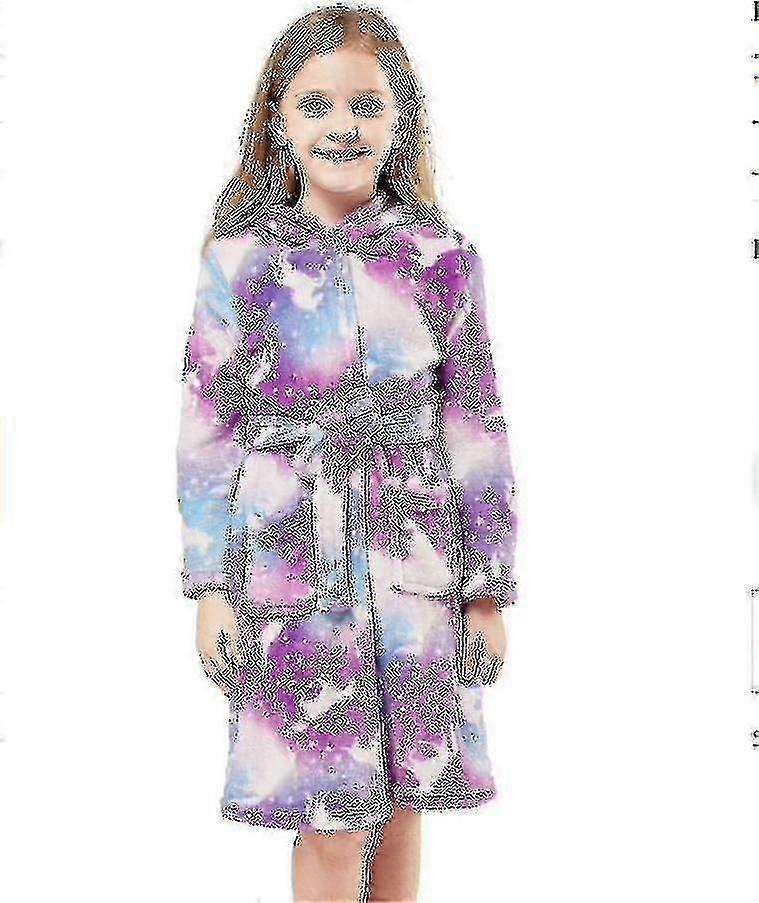 Soft Unicorn Hooded Galaxy Bathrobe