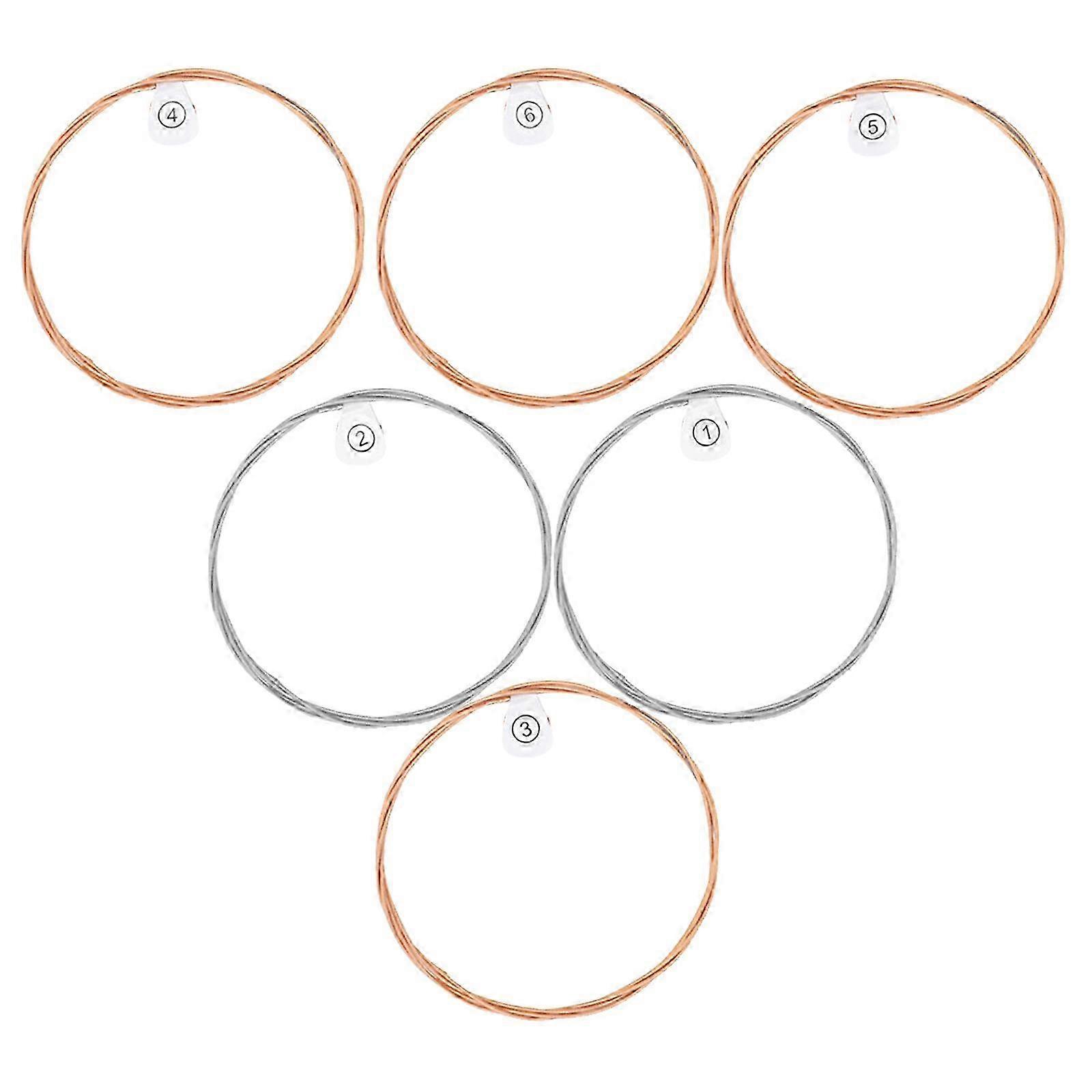 6Pcs Wood Guitar Strings Guitar Strings Guitar Replacement String Guitar String