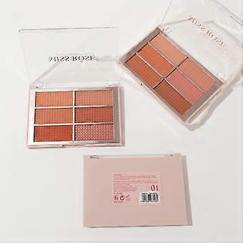 6-Color Blush Palette  Waterproof Smudgeproof Long-Wear