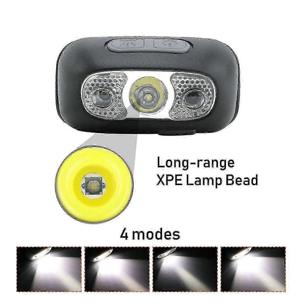 Super Bright Headlamp Light Sensor Mini Led Flashlight Waterproof Rechargeable
