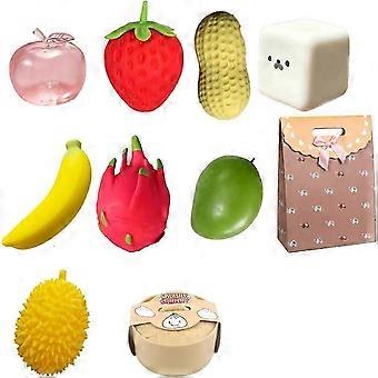 Squishy-Quetschset, 9er-Pack, klassische dehnbare Sinnesspielzeuge, verschiedene Designs
