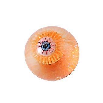 1pc Studsande Blinkande Boll Skrämmande Ögon Studsande Ljus Upp Leksak För Barn Sensorisk Gåva (orange)