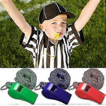 12pcs Colored Sports Whistles With Lanyard Loud Crisp Sound High Decibel Compact Size Portable Referee Whistles