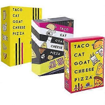 Blue Orange "Taco Cat Goat Cheese Pizza" Cute Board Game Series | Basic Version+Flip Expansion Pack 2-8 pe