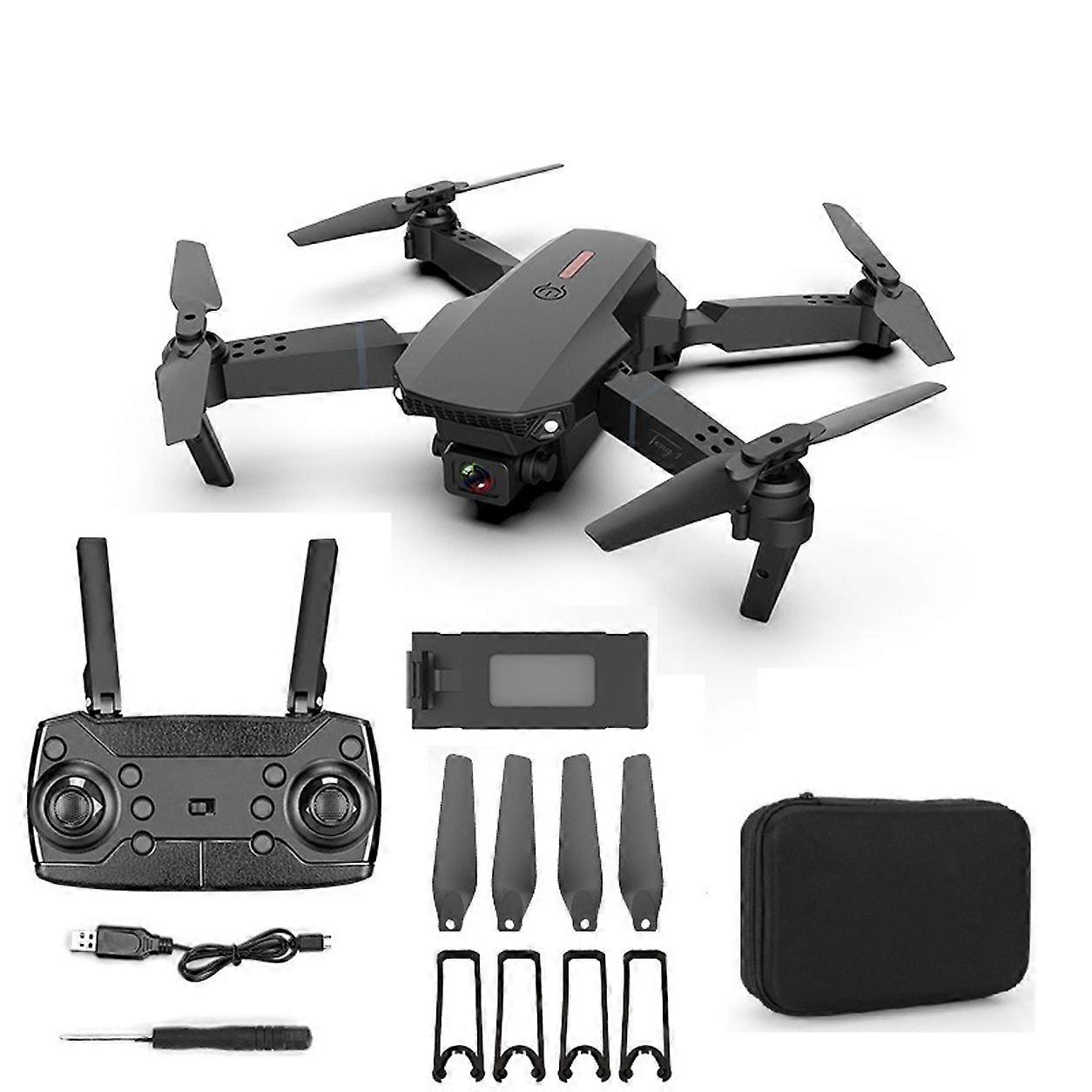 E88 Foldable Camera Drone with Remote Control and 2 Batteries