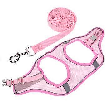 Dog Harness with Leash Pet Harness for Training Safety 1Set Pink