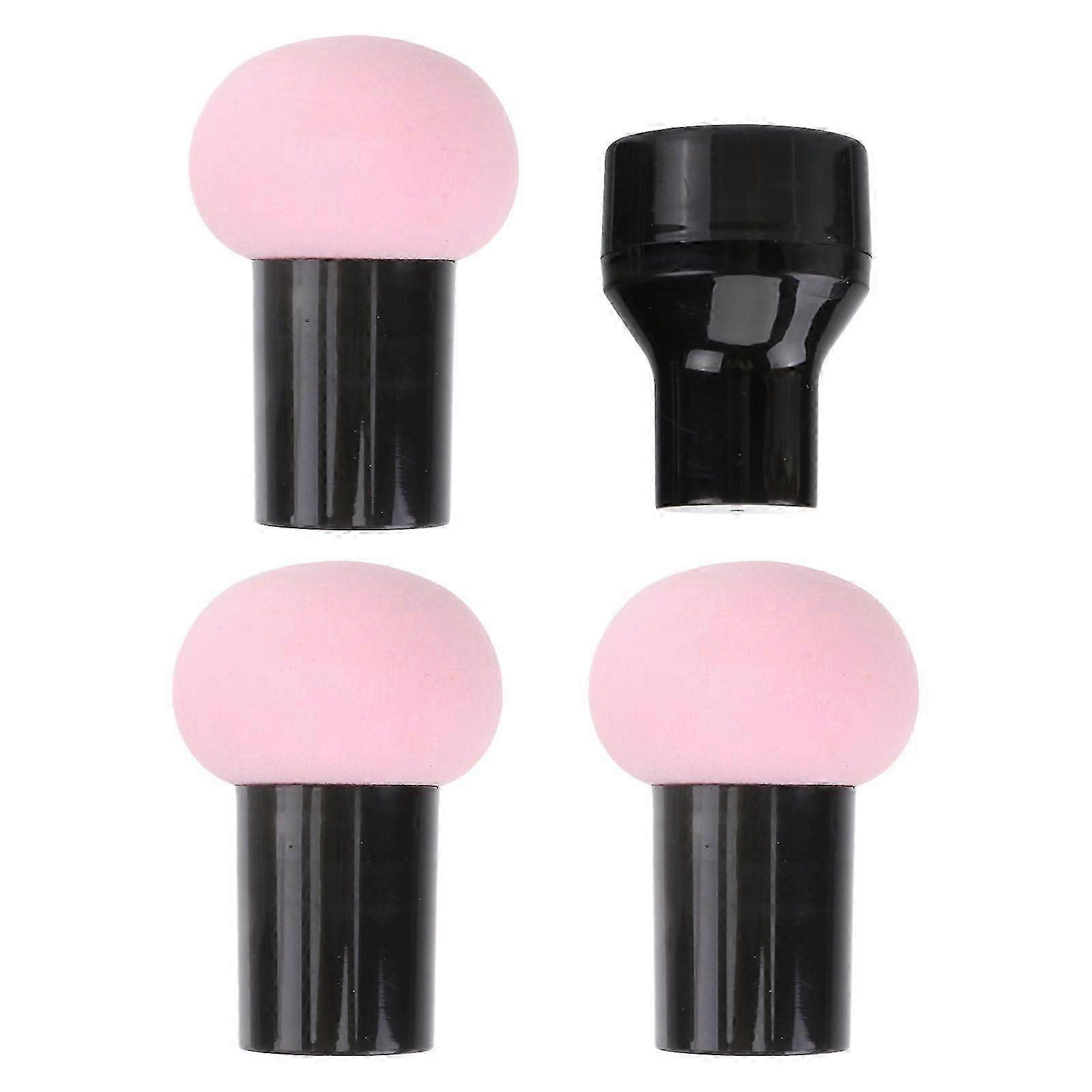 3Pcs Mushroom Head Makeup Sponge Handle Set