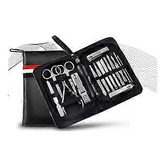 Nail Clippers Set 16Piece Stainless Steel Manicure Pedicure Kit with Travel Case for Adults