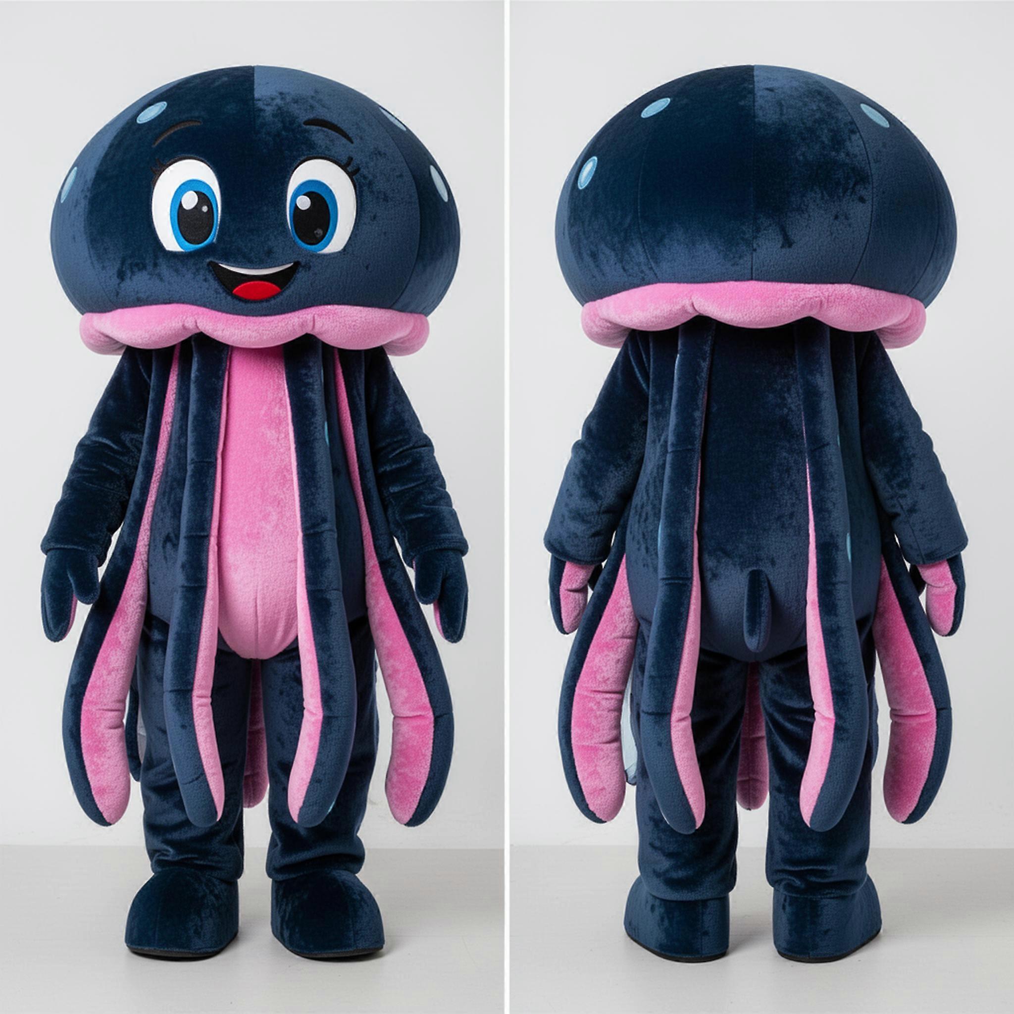 MASTICOT Navy Blue Rounded Jellyfish Mascot