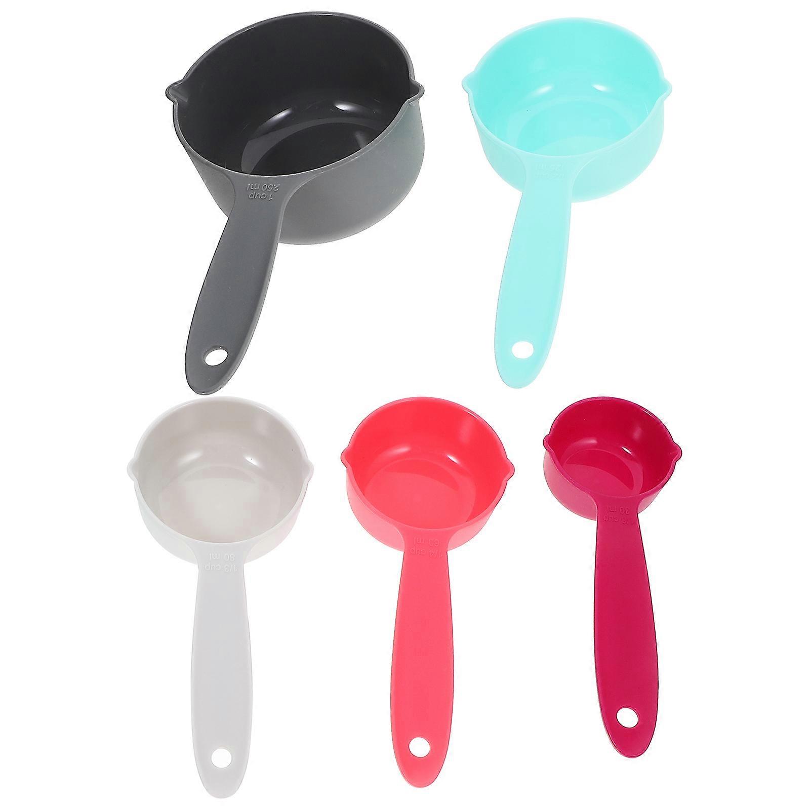 Plastic Measuring Cups Multifunction Measuring Spoons for Baking Use 5Pcs Kit