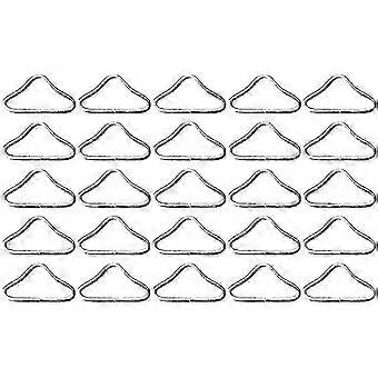 Hebillas triangulares de metal, 30 unidades, alambre de acero galvanizado de 4,3 x 2,6 cm para fijación de correas de trampolín, conectores, cierres duraderos para equipos de juego al aire libre.