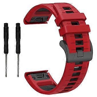 For Garmin Fenix 8 47mm / Fenix E 47mm / Fenix 7 Quick Release Watch Band Dual Color 22mm Silico [XR]