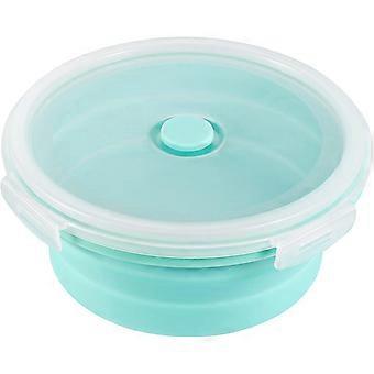 800 ml:n kokoontaitettava kulho, kannettava silikoninen retkikulho kannella, piknik-säilytyskulho matkailuun, retkeilyyn, vaelluskeittiöön (1 kpl, sininen)